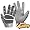 Cutters Gamer Padded Football Gloves - Men's ( sz. L, Grey/Charcoal )