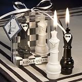King and Queen Chess Piece Candle Favors