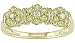 10K Yellow Gold .07 ctw Diamond and Peridot Flower Ring