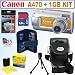 Canon PowerShot A470 7MP Digital Camera (Orange) + 1GB Accessory Kit