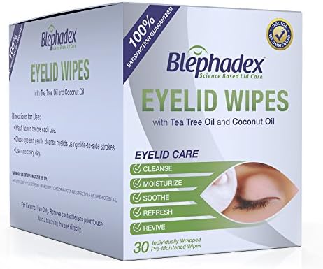 Eyelid Wipes - Itchy Eyes Cleansing Eye Wipes - Box of 30