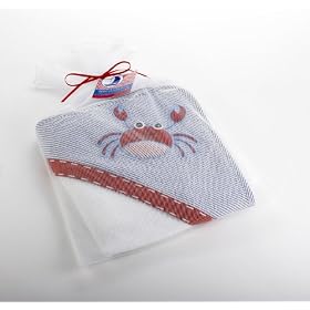 Click here to buy Mud Pie Boathouse Baby Hooded Terry Towel, Crab by Mud Pie.