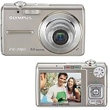 Olympus Stylus FE-280 8MP Digital Camera with Dual Image Stabilized 3x Optical Zoom (Silver)