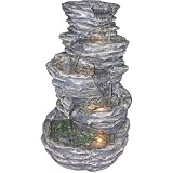 Five Level Rock Pond Fountain Color Gray