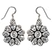 Sterling Silver Zircon Gemstone Dangle Earrings 1.5 Inches