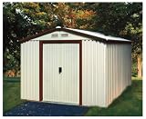 DuraMax Model 50331 8x8 Titan Metal Shed, brown trim