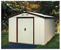 DuraMax Model 50331 8x8 Titan Metal Shed, brown trim