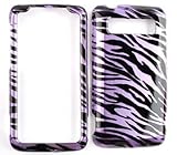 HTC Trophy P6985/P6986 Transparent Design, Purple Zebra Hard Case,Cover,Fac ....