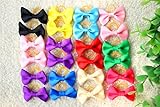 Yagopet 20pcs New Dog Hair Bows Topknot Solid Small Bowknot with Rubber Bands Top Quality Pet Grooming Products Mix Pure Colors Pet Hair Bows Dog Hair Accessories