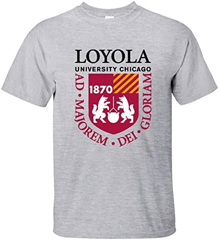 WOODO Men's Loyola University Chicago College Logo T-Shirt grey S