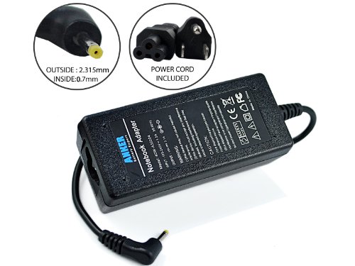 Anker New Laptop AC Adapter/Charger + Power Supply Cord for ASUS Eee PC 1005 1005HA 1005HAB 1005PE 1005PEB 1005P 1005HE 1005HR 1005HAG 1005PEG, 1101HA 1101HAB, 1201HA 1215P 1215T 1215N [19V 2.1A 40W 2.315*0.7mm ]