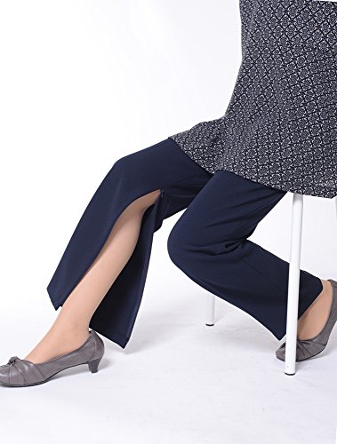 【裾 ファスナー 付＆ウエスト調整機能付パンツ】カシドス織 ストレッチ パンツ　通院 や 介護 用に（ 股下60cm ） タイセイ 385W
