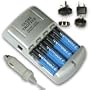 ** New Advanced 2-HR AA / AAA Nimh Battery Charger for HOME & TRAVEL w/ Car Adapter Cord and World Plug Kit ** Ideal for Garmin GPS Handheld Navigator eTrex Legend / Cx / HCx