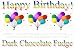 Birthday Balloons Dark Chocolate Fudge Box