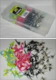 100-PIECE BASS/PANFISH POPPER BUG ASSORTMENT & TACKLE BOX