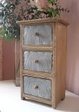 French Shabby Chic Large Three Drawer Trinket / Jewellery Box Chest
