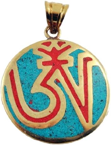 Yoga Zen Buddhist Bohemian Tibetan Alloy Metal Jewelry Necklace Pendant (Large Two Sided Om)