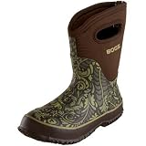 Bogs Women's Classic Mid Fern Boot,Chocolate/Green,8 M