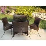 4D Concepts Nesting Table and Chair, PVC Weave by 4D Concepts