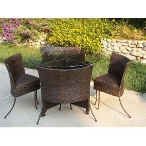 4D Concepts Nesting Table and Chair, PVC Weave by 4D Concepts