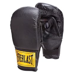 Everlast Leather Training Bag Gloves