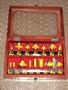 15 PIECE CARBIDE ROUTER BIT SET W/WOOD CASE