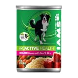 IAMS Dog Food proactive Healthy Ground,Dinner Beef & Rice,13.2-Ounce Cans (Pack of 12)