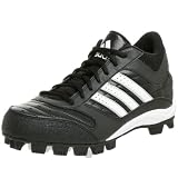 adidas Men's Triple Star 6 Mid Baseball Cleat,Black/White/Black,9 M