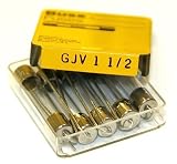 Box of (5) Bussman GJV-1-1/2 Amp @ 250 Volts or Less 1/4 x 1-1/4 Fast Blowing Fuses with Pig Tail Leads