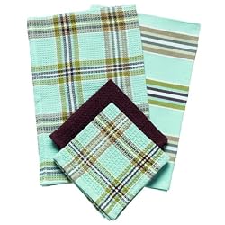 Bermuda Stripe Kitchen Towel Set - Chocolate