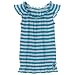 Mossimo Aloha Aqua/White Girls' SS Striped Top - L