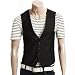 DOUBLJU Mens Casual 4button Slim Vest (095D) DOUBLJU Mens Casual 4button Slim Vest (095D)