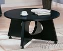 Coffee Table with Casters Espresso Finish
