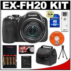 Casio Exilim EX-FH20 Digital Camera with 8GB SDHC Memory Card + Batteries and Charger +... by Casio