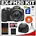 Casio Exilim EX-FH20 Digital Camera with 8GB SDHC Memory Card + Batteries & Charger + Case + Cameta Bonus Accessory Kit