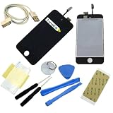 For Ipod 4th Gen Glass Screen Lcd Assembly Replacement Kit Black