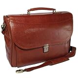 Dr. Koffer Fine Leather Accessories Allen Flapover Brief