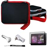 Black w/ Red Trim Ultimate Travel Organizer Hard Nylon Double Cover Carryin ....