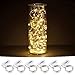 CYLAPEX Pack of 6 LED Starry String Lights with 20 Micro LEDs on 3.3feet/1m Silver Coated Copper Wire, Fairy Lights Battery Powered by 2x CR2032(Incl), for Party Christmas Table Decorations Warm White