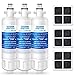 GOLDEN ICEPURE LT700P NSF Certified Refrigerator Water Filter, Compatible with LG LT700P, ADQ36006101, and LT120F, Kenmore Elite 469918 Water Filter and Air Filter Combo (3-Pack)