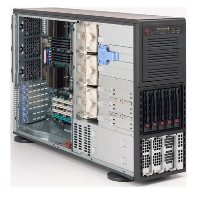 Supermicro SC748 TQ-R1200B - Tower - 4U - extended ATX - SATA/SAS - hot-swap - power supply 1200 Watt - black - USB