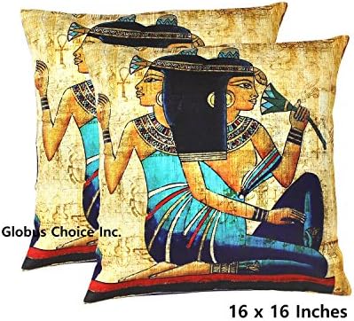 Indian Cushion Cover Meditation African Printed Ethnic Multi Color Decor W 16"