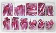 Nail Tips Violet_Red Pearl 550 Pcs/Box.