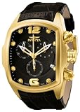 Discount Invicta Men’s Lupah Revolution Collection Chronograph Black Leather Watch #6732 Chronograph Watches For Men