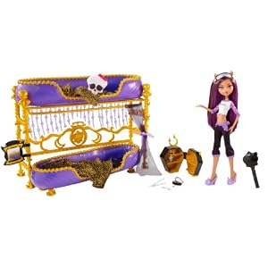 Monster High Dead Tired Clawdeen Wolf Doll And Bed Playset