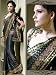 Beautiful Navy Blue Faux Georgette Traditional Belly Dance Dress Saree Sari with Unstitched Blouse