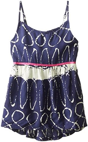 Roxy Big Girls' Sandy Shore Batik Scribble Print Tank Top, Astral Aura, Medium/10