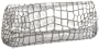 Jalda Luxe Croc-Embossed Christa Evening Bag,Pewter,one size