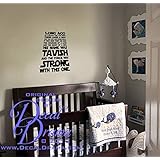 Star Wars-inspired Fan-Art Personalized Vinyl Wall Decal Long Ago in a Galaxy Far Away Force is Strong