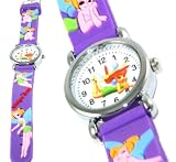 Adorable Purple Tinkerbell Fairy Kid's Fashion Band Wrist Watch